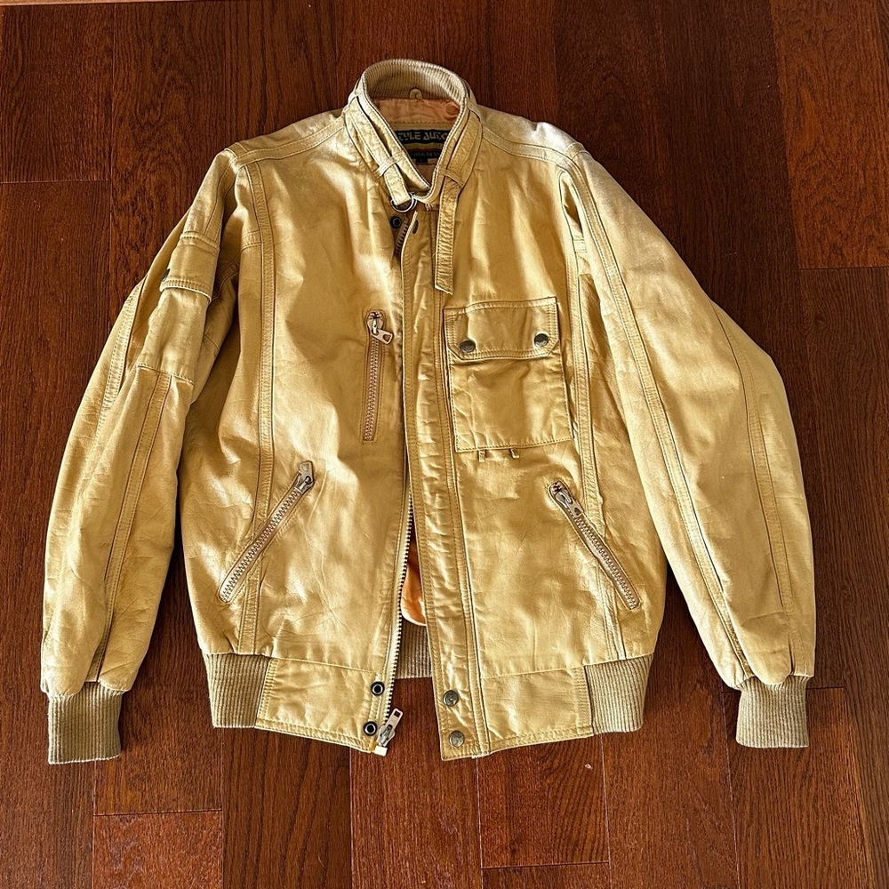 Vintage Leather Style Auto Carerra Design Jacket size L - Picture 6 of 11